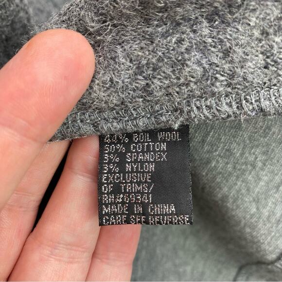 SOLD.   Lisa International Boiled Wool Jacket Size L Art To Wear Coat Gray Boho - Picture 8 of 9